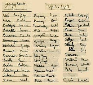 COLLEGE MODERNE LECLERC SIDI BEL ABBES LISTE 1948 1949 1 ERE M
